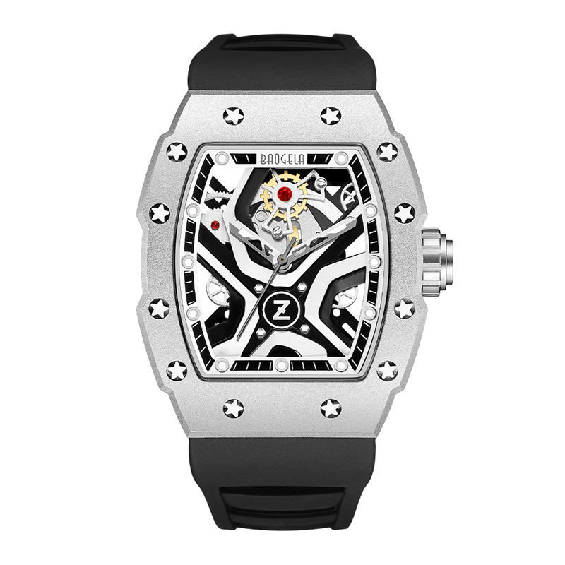 Baogela Top Brand Watches for Men Fashion Sport Watch Watch Watch 50bar عرضية غير قابلة للصدأ مشاهدة اليابان RELOJ HOMBRE 4143