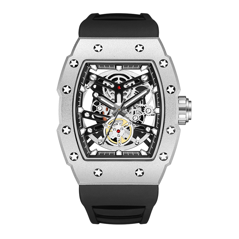 Baogela Top Brand Luxury Mens Watches Sport Tonneau Dial Military Sport Wristwatch Silicone Slicship Dropship 4149