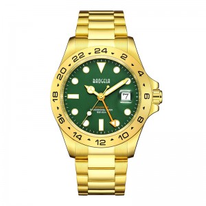 Baogela New Men Luxury Watch 304 Stainsal Steel Dial Luminous Dial 50m Diving Fashion Fashions Sport Watchwatch Gold Green 22806